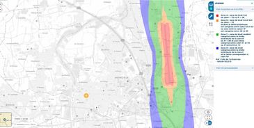 Plan d’exposition au bruit : plusieurs degrés de nuisance - Aéroport d’Andrézieux-Bouthéon 